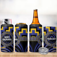 Aotearoa Ngati Raukawa Personalised 4 in 1 Can Cooler Tumbler Maori Iwi Poutama Puhoro Tattoo LT14 - Polynesian Pride