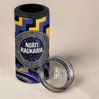 Aotearoa Ngati Raukawa Personalised 4 in 1 Can Cooler Tumbler Maori Iwi Poutama Puhoro Tattoo LT14 - Polynesian Pride