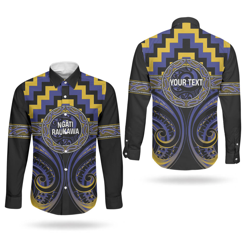 Aotearoa Ngati Raukawa Personalised Couples Matching Summer Maxi Dress and Long Sleeve Button Shirt Maori Iwi Poutama Puhoro Tattoo LT14 - Polynesian Pride