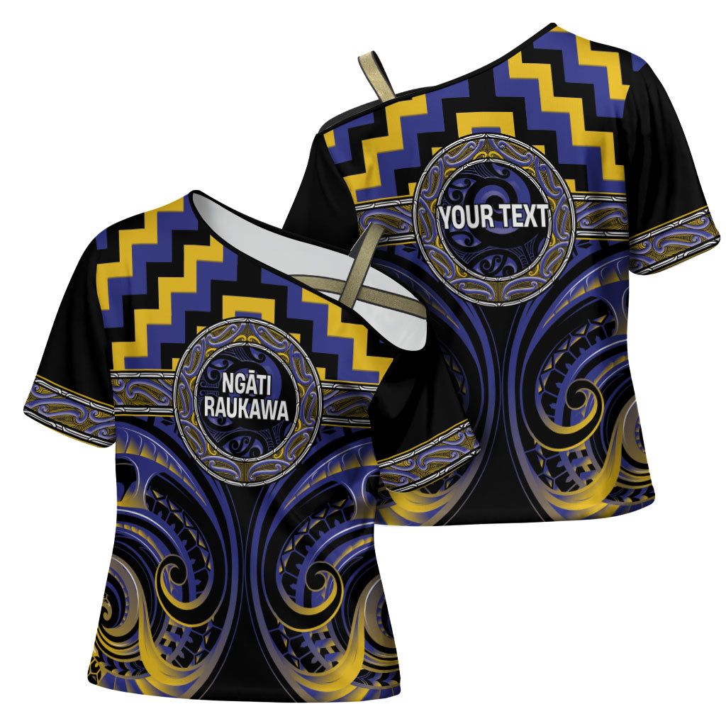 Aotearoa Ngati Raukawa Personalised Cross Shoulder Shirt Maori Iwi Poutama Puhoro Tattoo LT14 - Polynesian Pride