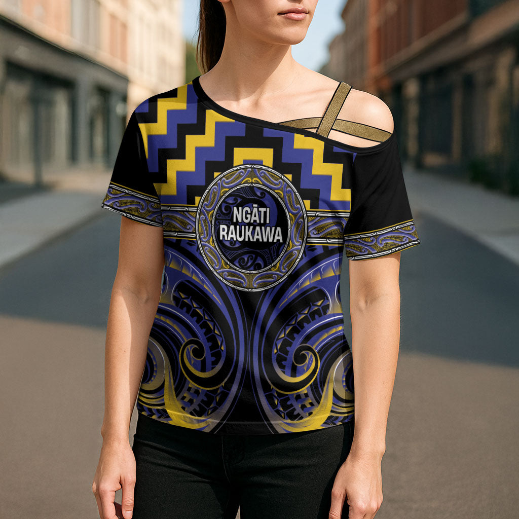 Aotearoa Ngati Raukawa Personalised Cross Shoulder Shirt Maori Iwi Poutama Puhoro Tattoo LT14 - Polynesian Pride