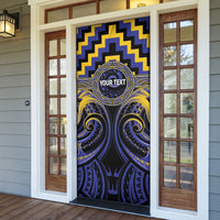 Aotearoa Ngati Raukawa Personalised Door Cover Maori Iwi Poutama Puhoro Tattoo LT14 - Polynesian Pride