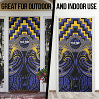 Aotearoa Ngati Raukawa Personalised Door Cover Maori Iwi Poutama Puhoro Tattoo LT14 - Polynesian Pride