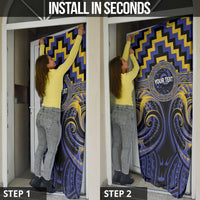 Aotearoa Ngati Raukawa Personalised Door Cover Maori Iwi Poutama Puhoro Tattoo LT14 - Polynesian Pride