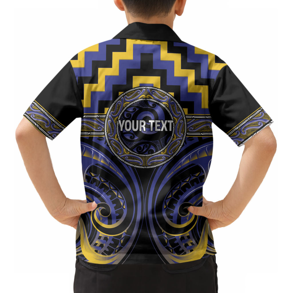 Aotearoa Ngati Raukawa Personalised Kid Hawaiian Shirt Maori Iwi Poutama Puhoro Tattoo LT14 - Polynesian Pride