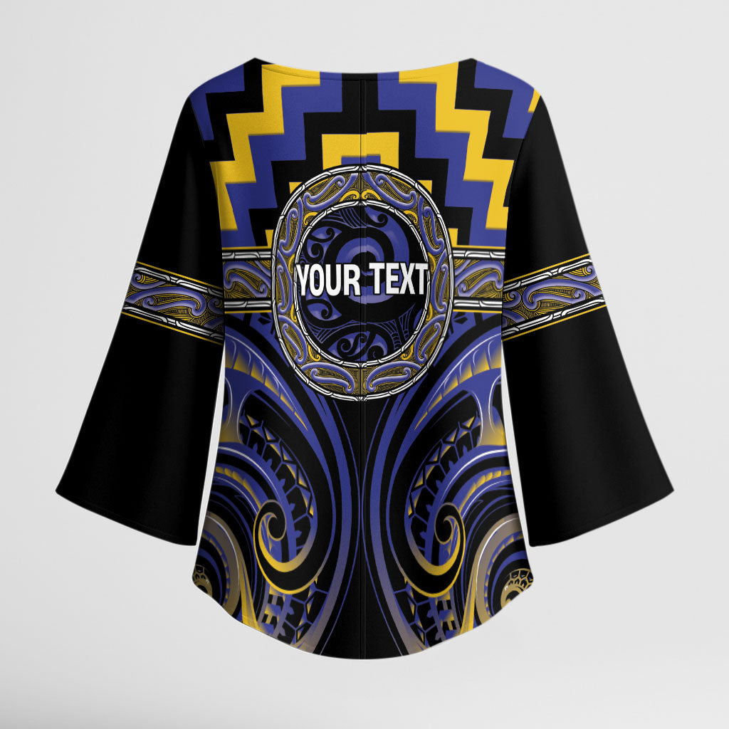 Aotearoa Ngati Raukawa Personalised Kimono Sleeve Blouse Maori Iwi Poutama Puhoro Tattoo LT14 - Polynesian Pride