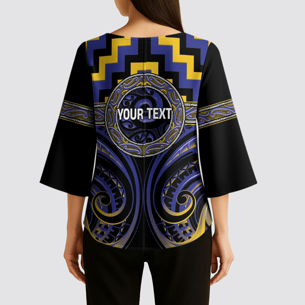 Aotearoa Ngati Raukawa Personalised Kimono Sleeve Blouse Maori Iwi Poutama Puhoro Tattoo LT14 - Polynesian Pride
