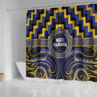 Aotearoa Ngati Raukawa Shower Curtain Maori Iwi Poutama Puhoro Tattoo LT14 - Polynesian Pride