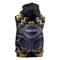 Aotearoa Ngati Raukawa Personalised Sleeveless Hoodie Maori Iwi Poutama Puhoro Tattoo LT14 - Polynesian Pride