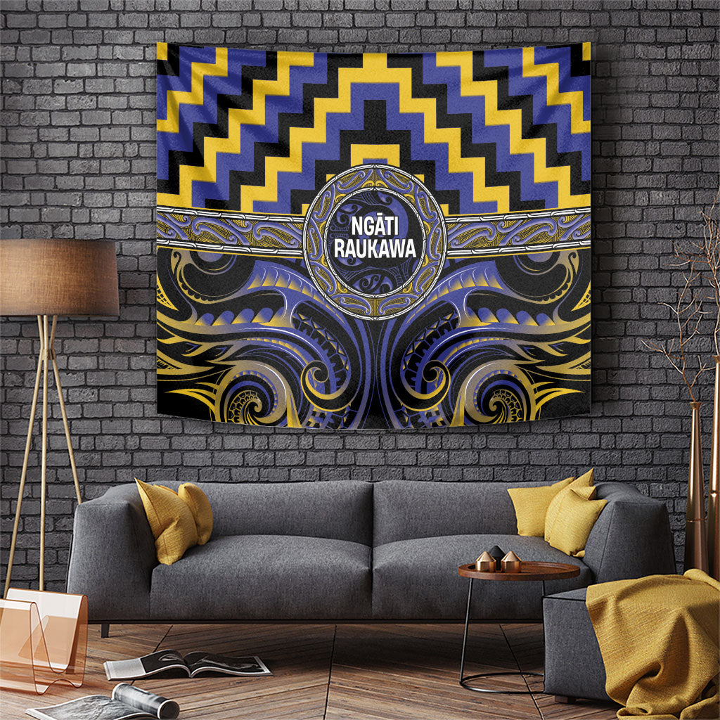 Aotearoa Ngati Raukawa Tapestry Maori Iwi Poutama Puhoro Tattoo LT14 Blue - Polynesian Pride