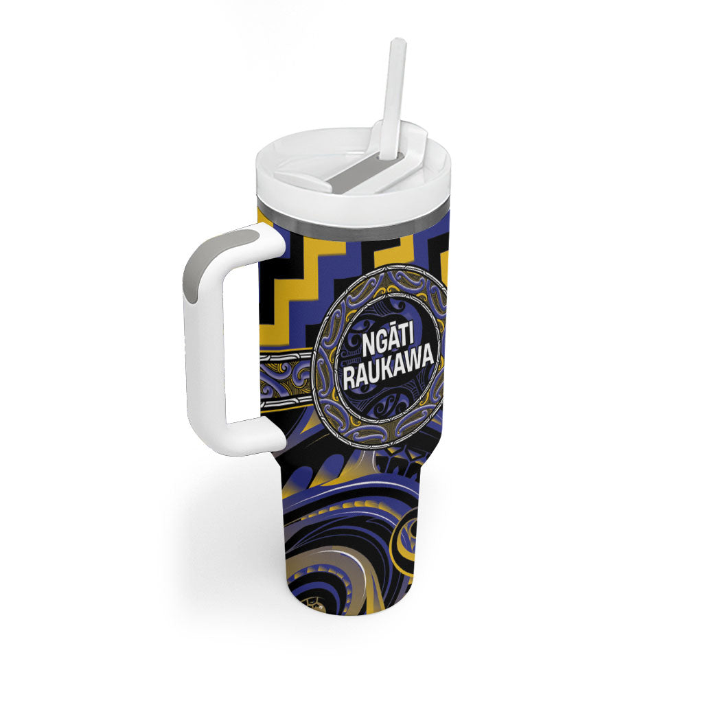 Aotearoa Ngati Raukawa Personalised Tumbler With Handle Maori Iwi Poutama Puhoro Tattoo LT14 - Polynesian Pride