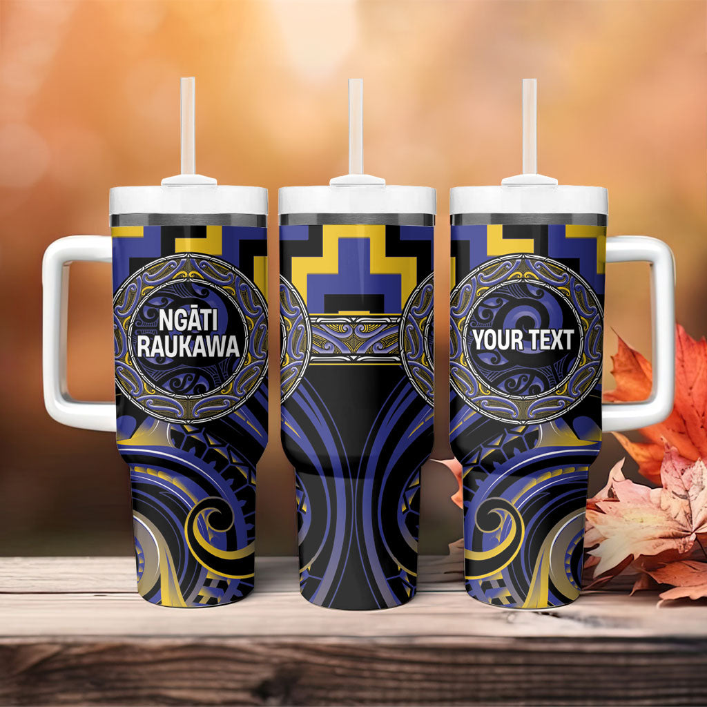 Aotearoa Ngati Raukawa Personalised Tumbler With Handle Maori Iwi Poutama Puhoro Tattoo LT14 - Polynesian Pride