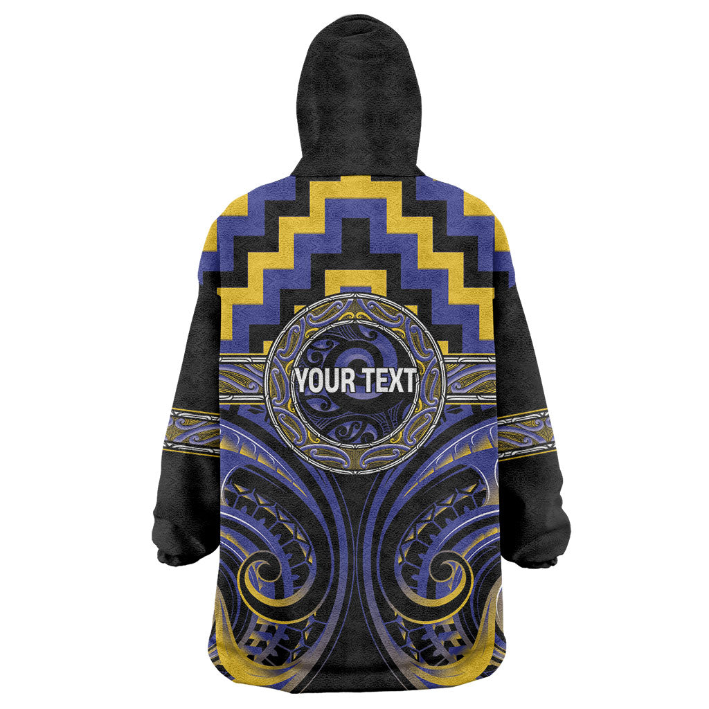 Aotearoa Ngati Raukawa Personalised Wearable Blanket Hoodie Maori Iwi Poutama Puhoro Tattoo LT14 - Polynesian Pride