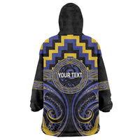 Aotearoa Ngati Raukawa Personalised Wearable Blanket Hoodie Maori Iwi Poutama Puhoro Tattoo LT14 - Polynesian Pride