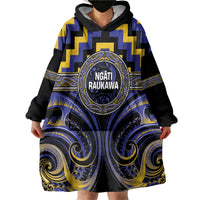 Aotearoa Ngati Raukawa Personalised Wearable Blanket Hoodie Maori Iwi Poutama Puhoro Tattoo LT14 - Polynesian Pride