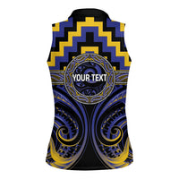 Aotearoa Ngati Raukawa Personalised Women Sleeveless Polo Shirt Maori Iwi Poutama Puhoro Tattoo LT14 - Polynesian Pride