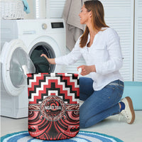 Aotearoa Ngati Toa Laundry Basket Maori Iwi Poutama Puhoro Tattoo LT14 - Polynesian Pride