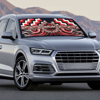 Aotearoa Ngati Toa Auto Sun Shade Maori Iwi Poutama Puhoro Tattoo LT14 - Polynesian Pride