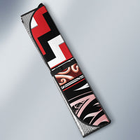 Aotearoa Ngati Toa Auto Sun Shade Maori Iwi Poutama Puhoro Tattoo LT14 - Polynesian Pride