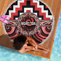 Aotearoa Ngati Toa Beach Blanket Maori Iwi Poutama Puhoro Tattoo LT14 - Polynesian Pride