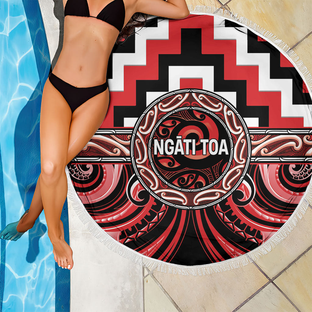 Aotearoa Ngati Toa Beach Blanket Maori Iwi Poutama Puhoro Tattoo LT14 - Polynesian Pride