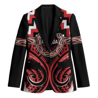Aotearoa Ngati Toa Personalised Blazer Maori Iwi Poutama Puhoro Tattoo LT14 Unisex Red - Polynesian Pride