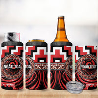 Aotearoa Ngati Toa Personalised 4 in 1 Can Cooler Tumbler Maori Iwi Poutama Puhoro Tattoo LT14 - Polynesian Pride