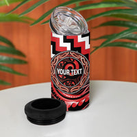 Aotearoa Ngati Toa Personalised 4 in 1 Can Cooler Tumbler Maori Iwi Poutama Puhoro Tattoo LT14 - Polynesian Pride