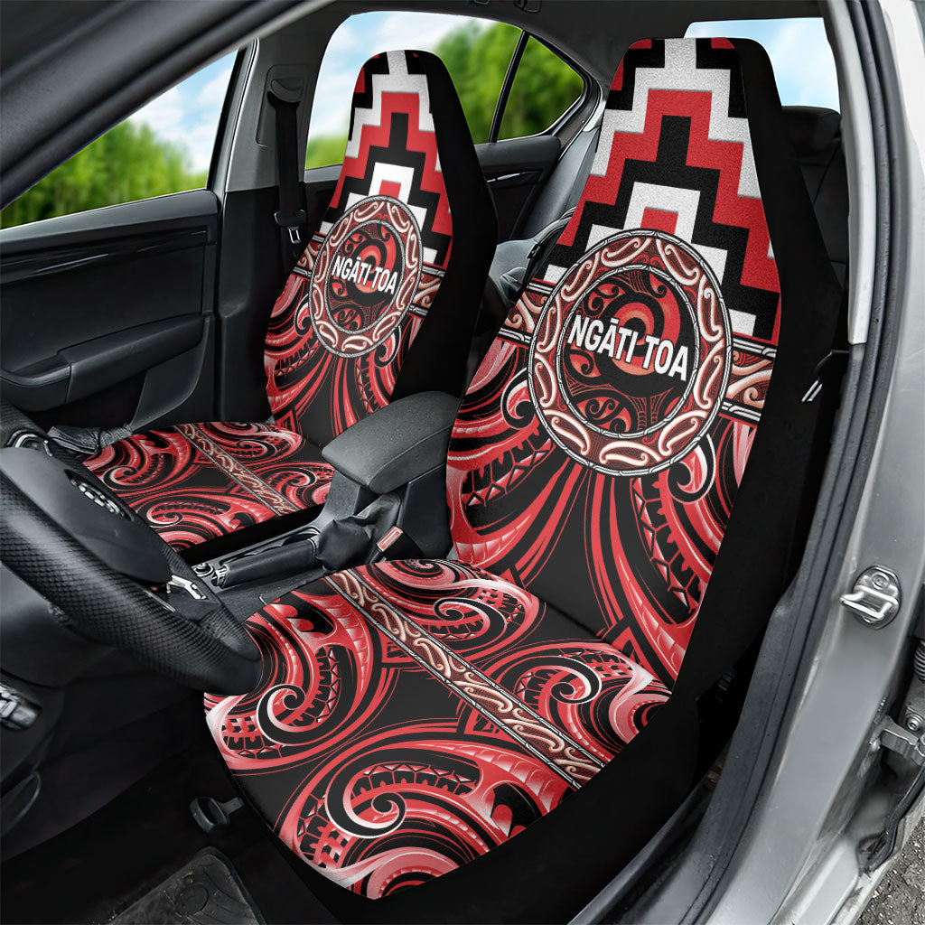 Aotearoa Ngati Toa Car Seat Cover Maori Iwi Poutama Puhoro Tattoo LT14 - Polynesian Pride
