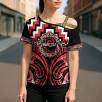 Aotearoa Ngati Toa Personalised Cross Shoulder Shirt Maori Iwi Poutama Puhoro Tattoo LT14 - Polynesian Pride