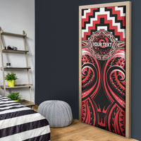 Aotearoa Ngati Toa Personalised Door Cover Maori Iwi Poutama Puhoro Tattoo LT14 - Polynesian Pride