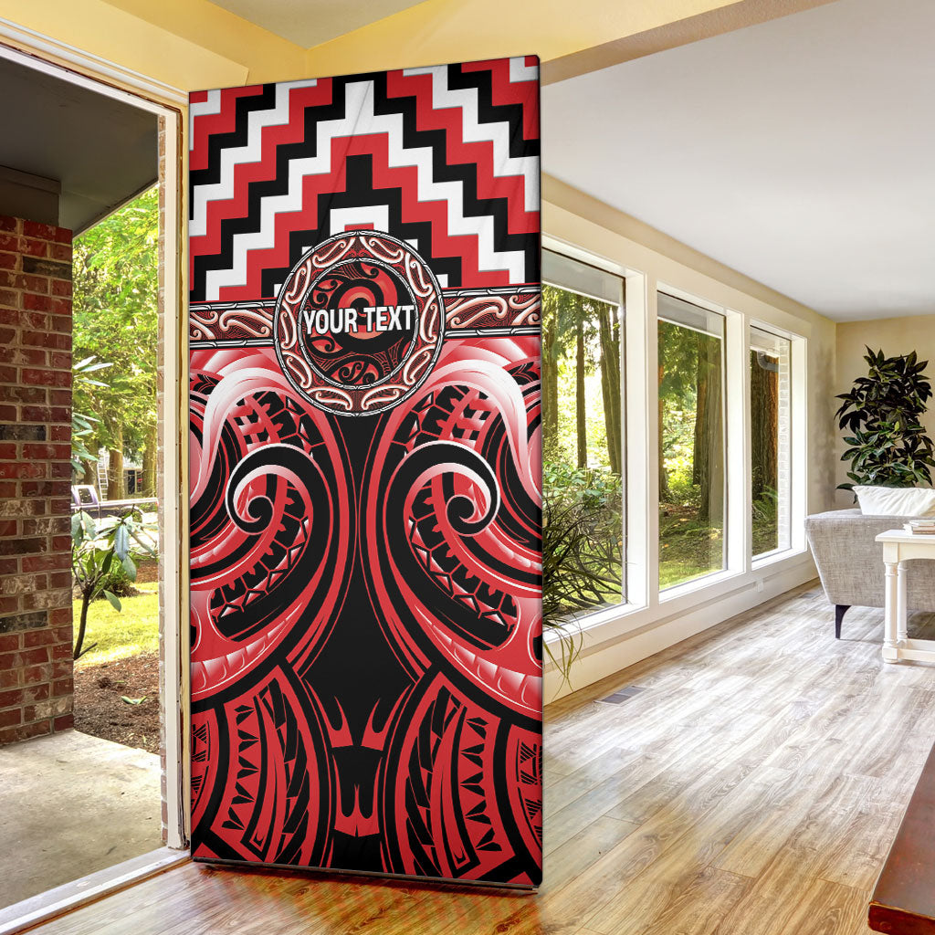 Aotearoa Ngati Toa Personalised Door Cover Maori Iwi Poutama Puhoro Tattoo LT14 - Polynesian Pride