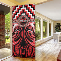 Aotearoa Ngati Toa Personalised Door Cover Maori Iwi Poutama Puhoro Tattoo LT14 - Polynesian Pride