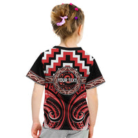 Aotearoa Ngati Toa Personalised Kid T Shirt Maori Iwi Poutama Puhoro Tattoo LT14 - Polynesian Pride