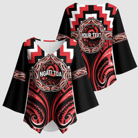 Aotearoa Ngati Toa Personalised Kimono Sleeve Blouse Maori Iwi Poutama Puhoro Tattoo LT14 - Polynesian Pride