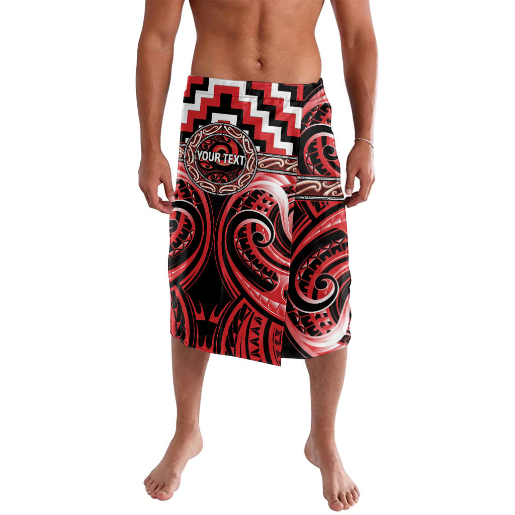 Aotearoa Ngati Toa Personalised Lavalava Maori Iwi Poutama Puhoro Tattoo LT14 Red - Polynesian Pride