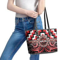 Aotearoa Ngati Toa Leather Tote Bag Maori Iwi Poutama Puhoro Tattoo LT14 - Polynesian Pride