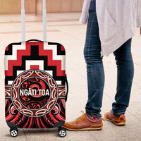 Aotearoa Ngati Toa Luggage Cover Maori Iwi Poutama Puhoro Tattoo LT14 Red - Polynesian Pride