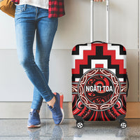 Aotearoa Ngati Toa Luggage Cover Maori Iwi Poutama Puhoro Tattoo LT14 - Polynesian Pride