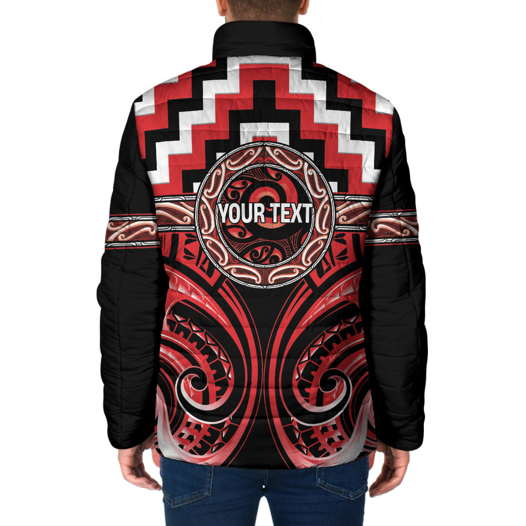 Aotearoa Ngati Toa Personalised Padded Jacket Maori Iwi Poutama Puhoro Tattoo LT14 - Polynesian Pride