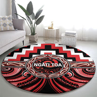 Aotearoa Ngati Toa Round Carpet Maori Iwi Poutama Puhoro Tattoo LT14 - Polynesian Pride