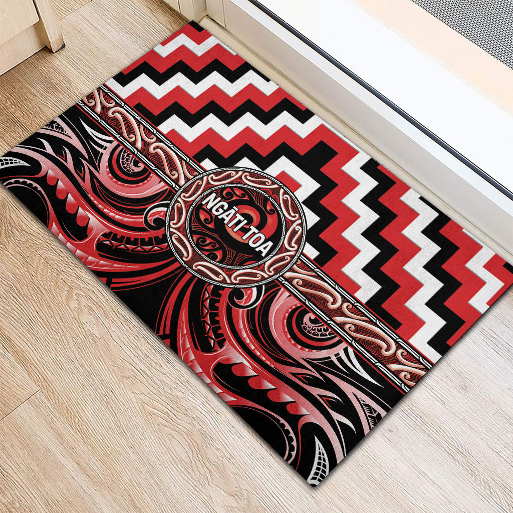 Aotearoa Ngati Toa Rubber Doormat Maori Iwi Poutama Puhoro Tattoo LT14 - Polynesian Pride