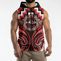 Aotearoa Ngati Toa Personalised Sleeveless Zip Hoodie Maori Iwi Poutama Puhoro Tattoo LT14 - Polynesian Pride