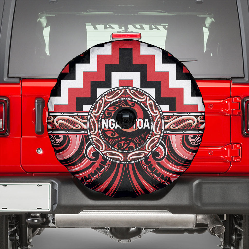 Aotearoa Ngati Toa Spare Tire Cover Maori Iwi Poutama Puhoro Tattoo LT14 - Polynesian Pride