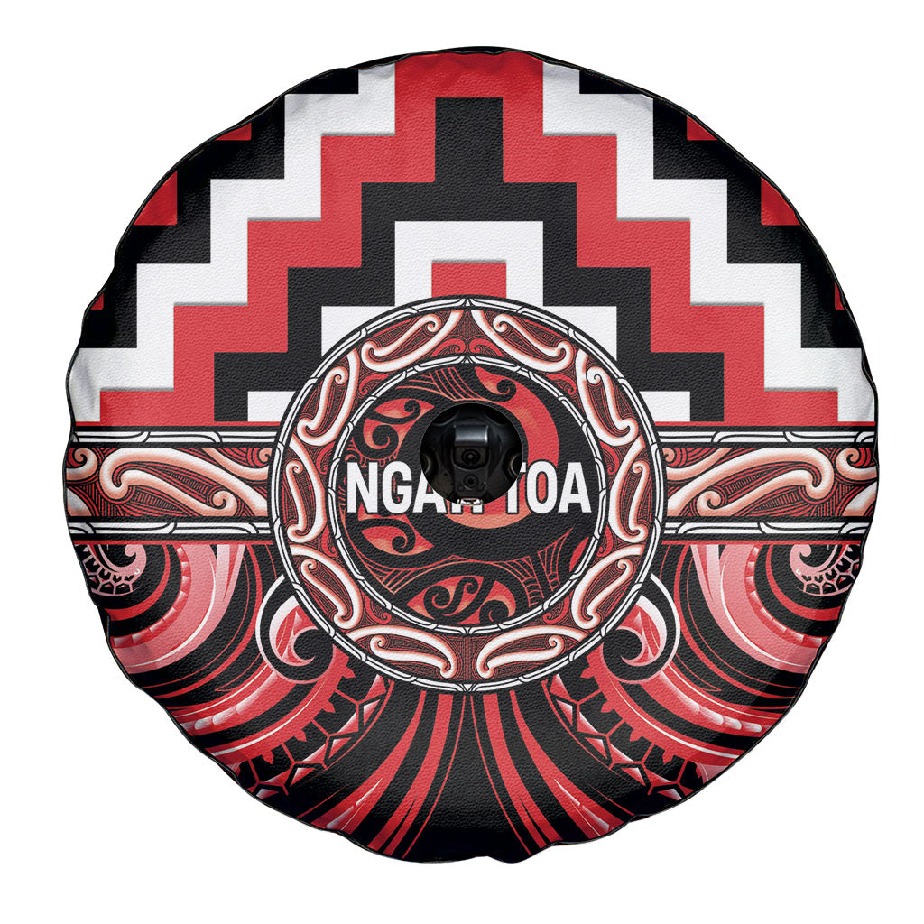 Aotearoa Ngati Toa Spare Tire Cover Maori Iwi Poutama Puhoro Tattoo LT14 - Polynesian Pride