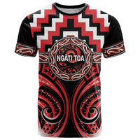 Aotearoa Ngati Toa Personalised T Shirt Maori Iwi Poutama Puhoro Tattoo LT14 Red - Polynesian Pride