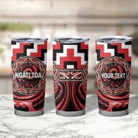 Aotearoa Ngati Toa Personalised Tumbler Cup Maori Iwi Poutama Puhoro Tattoo LT14 - Polynesian Pride
