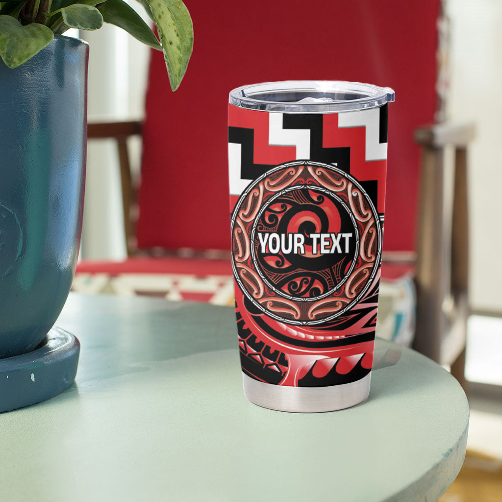 Aotearoa Ngati Toa Personalised Tumbler Cup Maori Iwi Poutama Puhoro Tattoo LT14 - Polynesian Pride