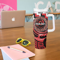 Aotearoa Ngati Toa Personalised Tumbler With Handle Maori Iwi Poutama Puhoro Tattoo LT14 - Polynesian Pride