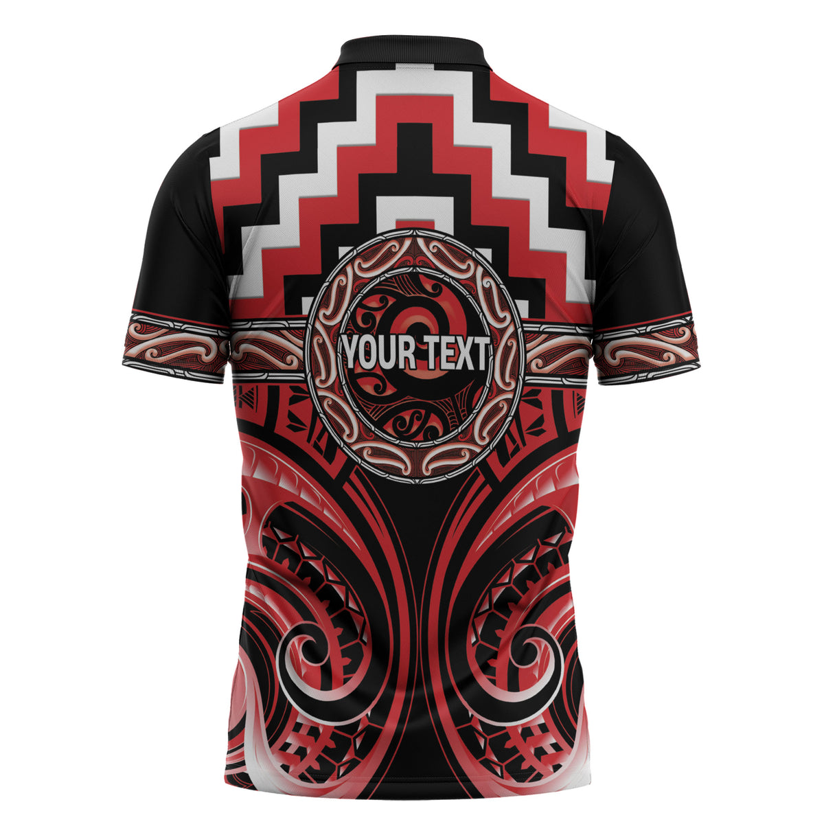 Aotearoa Ngati Toa Personalised Zipper Polo Shirt Maori Iwi Poutama Puhoro Tattoo LT14 - Polynesian Pride